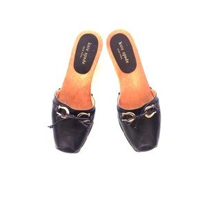 Kate Spade horsebit studded clogs.