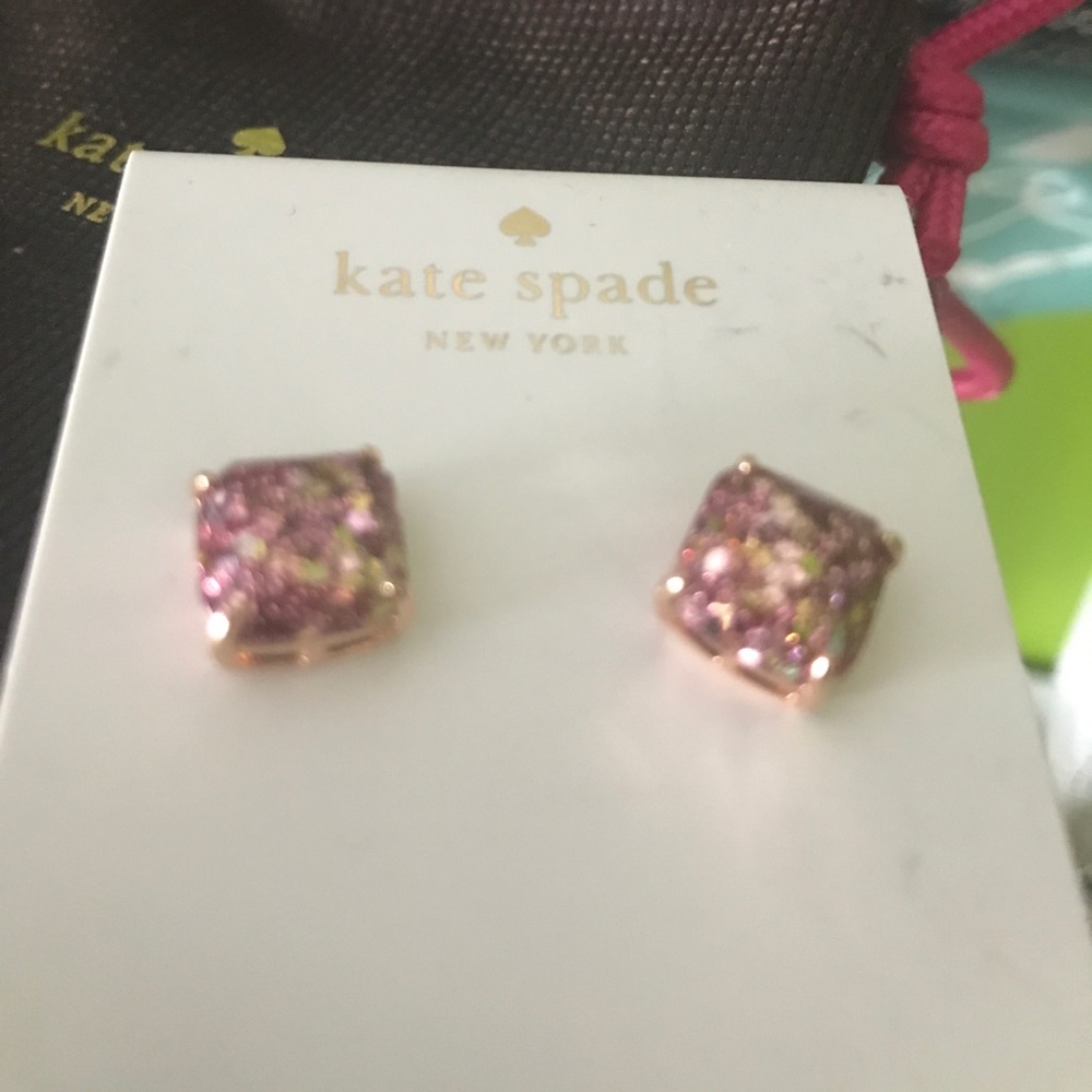 Brand new kate spade glitter bug studs