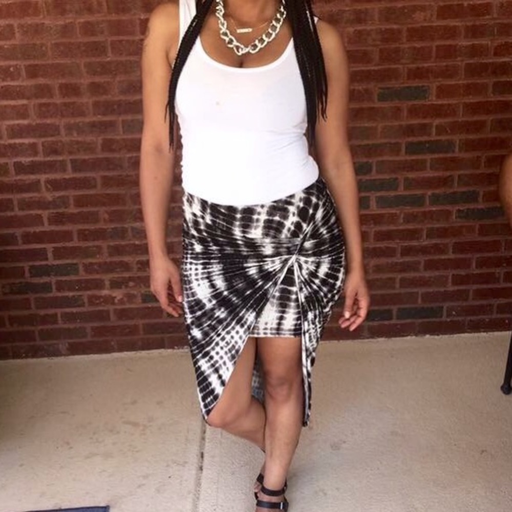 Black & White Asymmetric Skirt