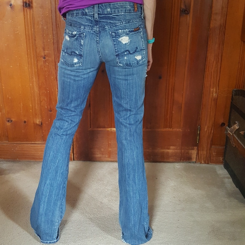 7 For All Mankind A Pocket Distressed Jeans