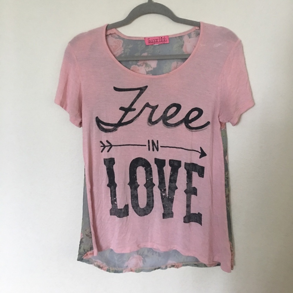 Free in love pink shirt