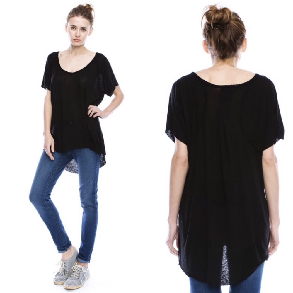 Short sleeve black tunic