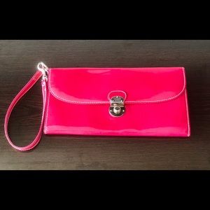 Dooney & Bourke Pink Patent Clutch