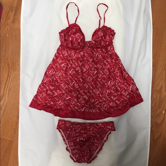 🎀 NWOT VS 2 piece Sexy Satin Baby doll - Picture 1 of 4