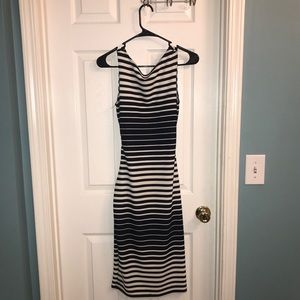 Navy and White Stripped Dress
