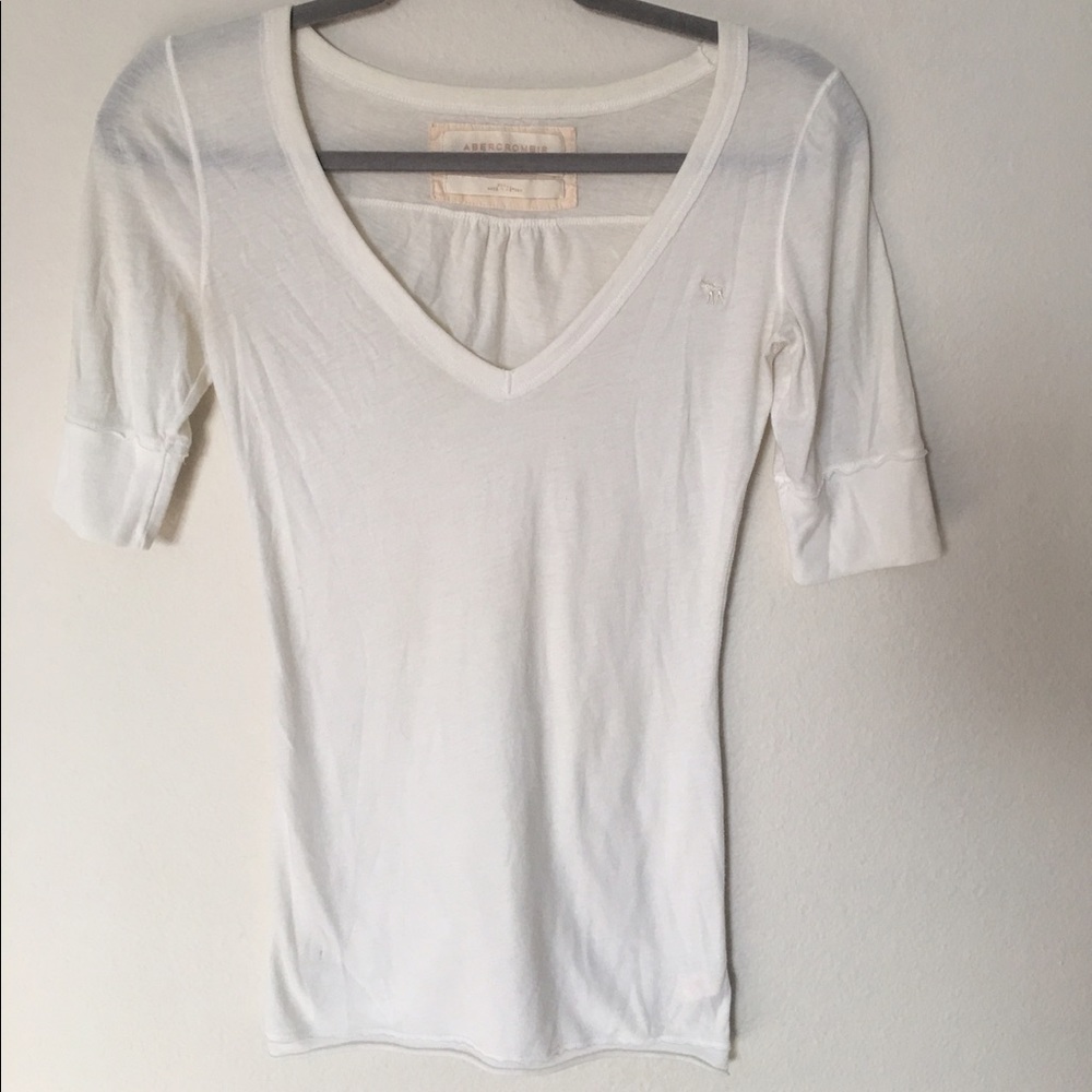 White Abercrombie shirt