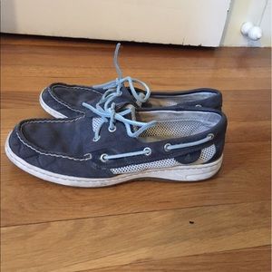 Women's Navy and light blue Sperry size 9