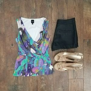 Saks Fifth Avenue colorful peplum top Saks Fifth Avenue colorful peplum top