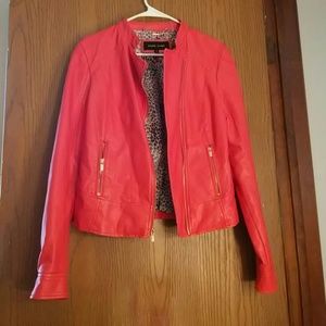 Pinky/Coral Black River Motorcycle Jacket -M