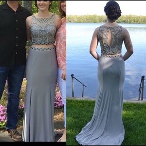 Silver/gray prom dress