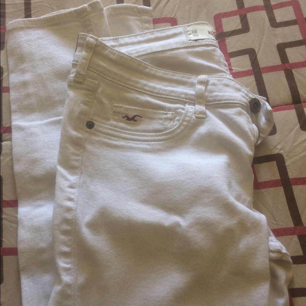 Hollister cream white skinny jeans