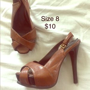 Brown Slingback Heels