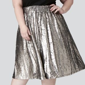 Sequined gold/silver skirt