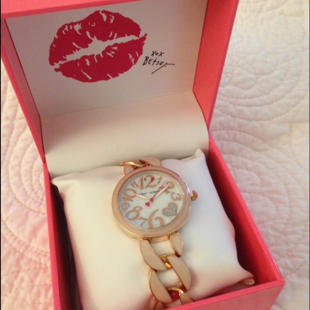 Betsey Johnson Gold Watch NEW WITH TAGS