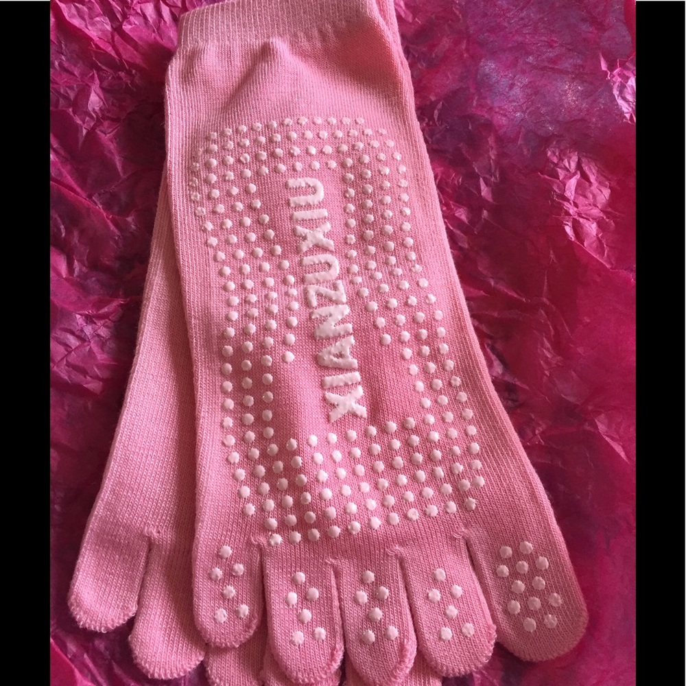 Pink toe socks