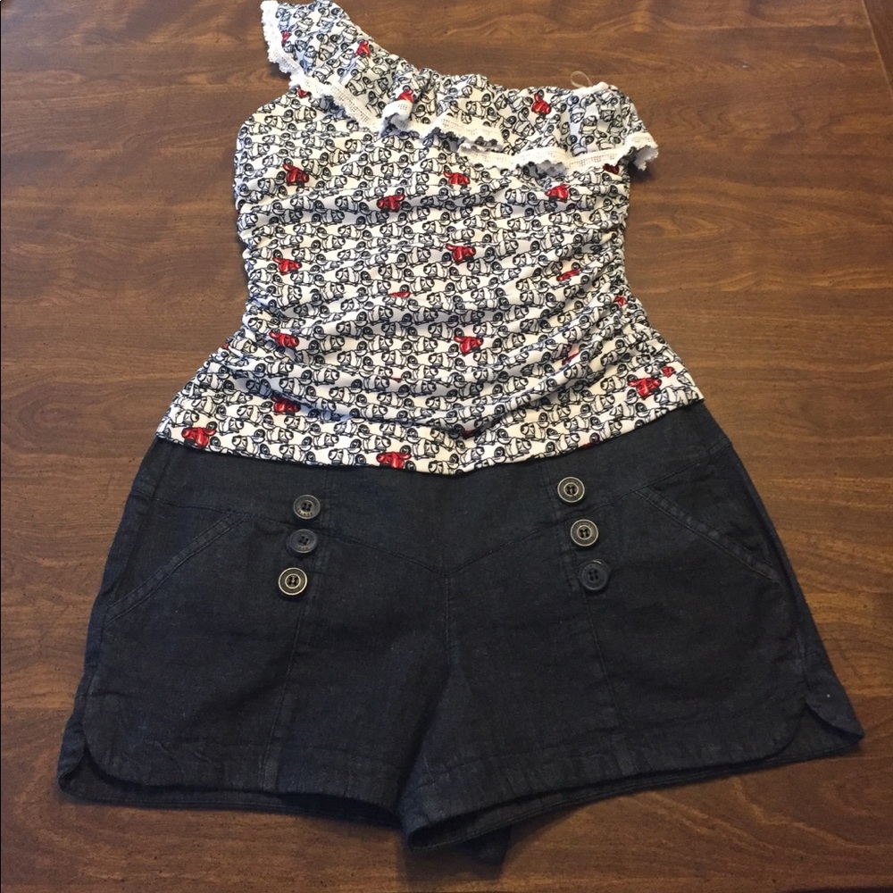 Cute One piece short set ...Great for summer!