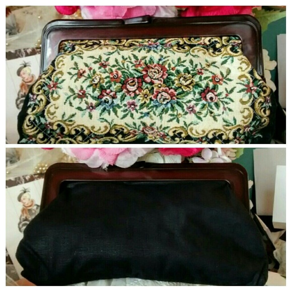 Vintage Tapestry Clutch Purse - Picture 2 of 5