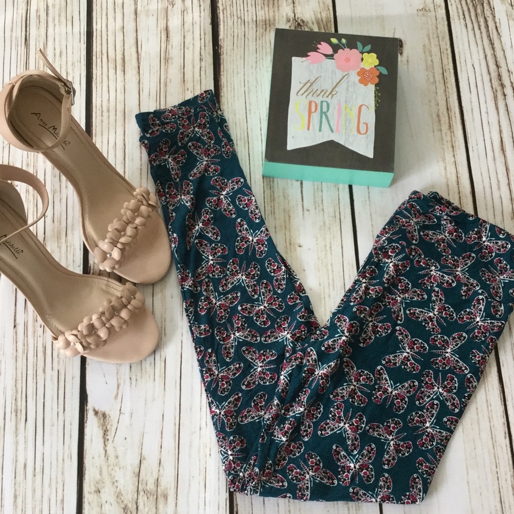 🦋Butterfly teal leggings!
