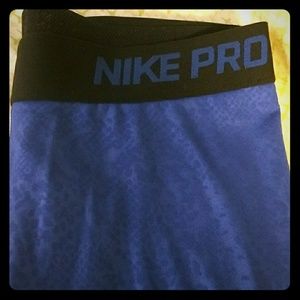 Blue snakeskin Nike Pro Dri-fit Leggings