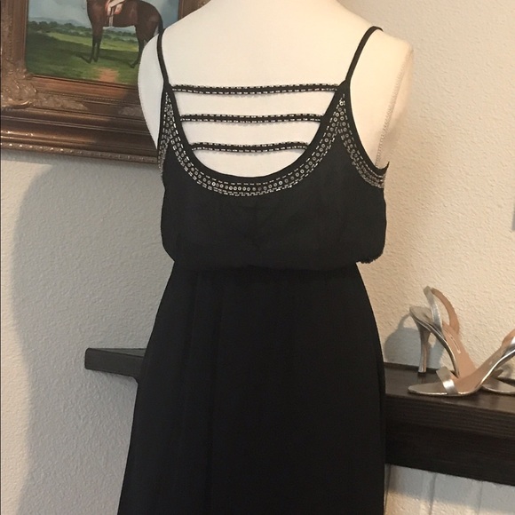 Black beaded midi cocktail dress NWT - Picture 4 of 5