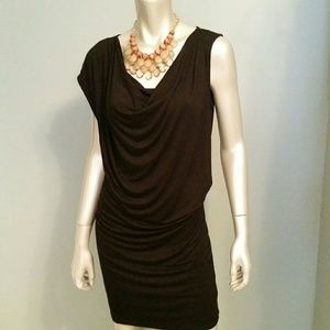 NWOT 3 Dot Asymmetrical Black Dress