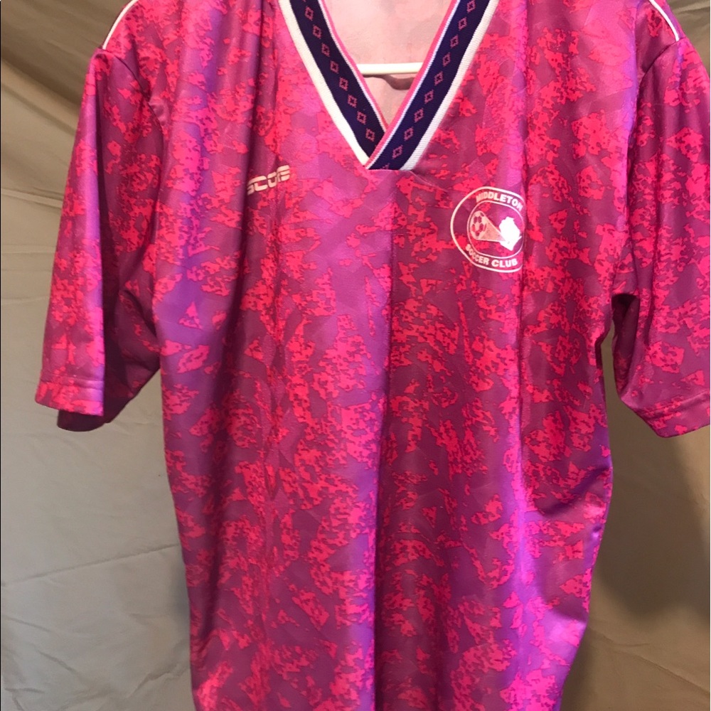 Purple/Pink Camo Soccer Club Jersey #18