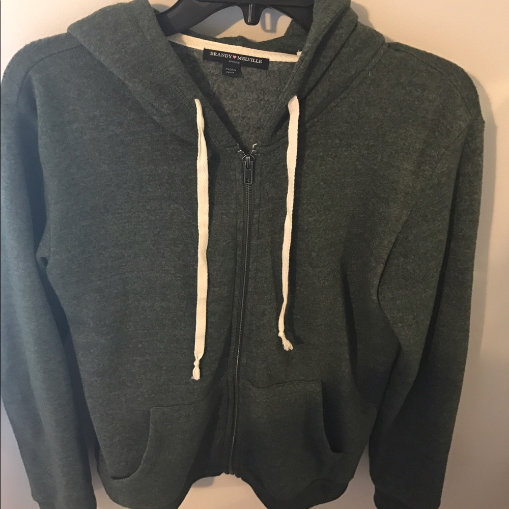 Brandy Melville Zip Up Hoodie, one-size
