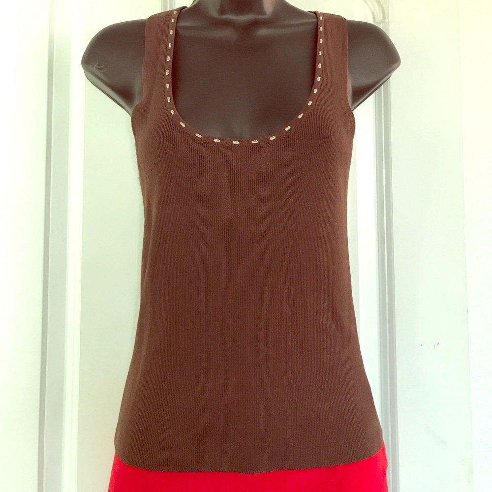 CoCo Brown Sleeveless Tank Top by Cyrus