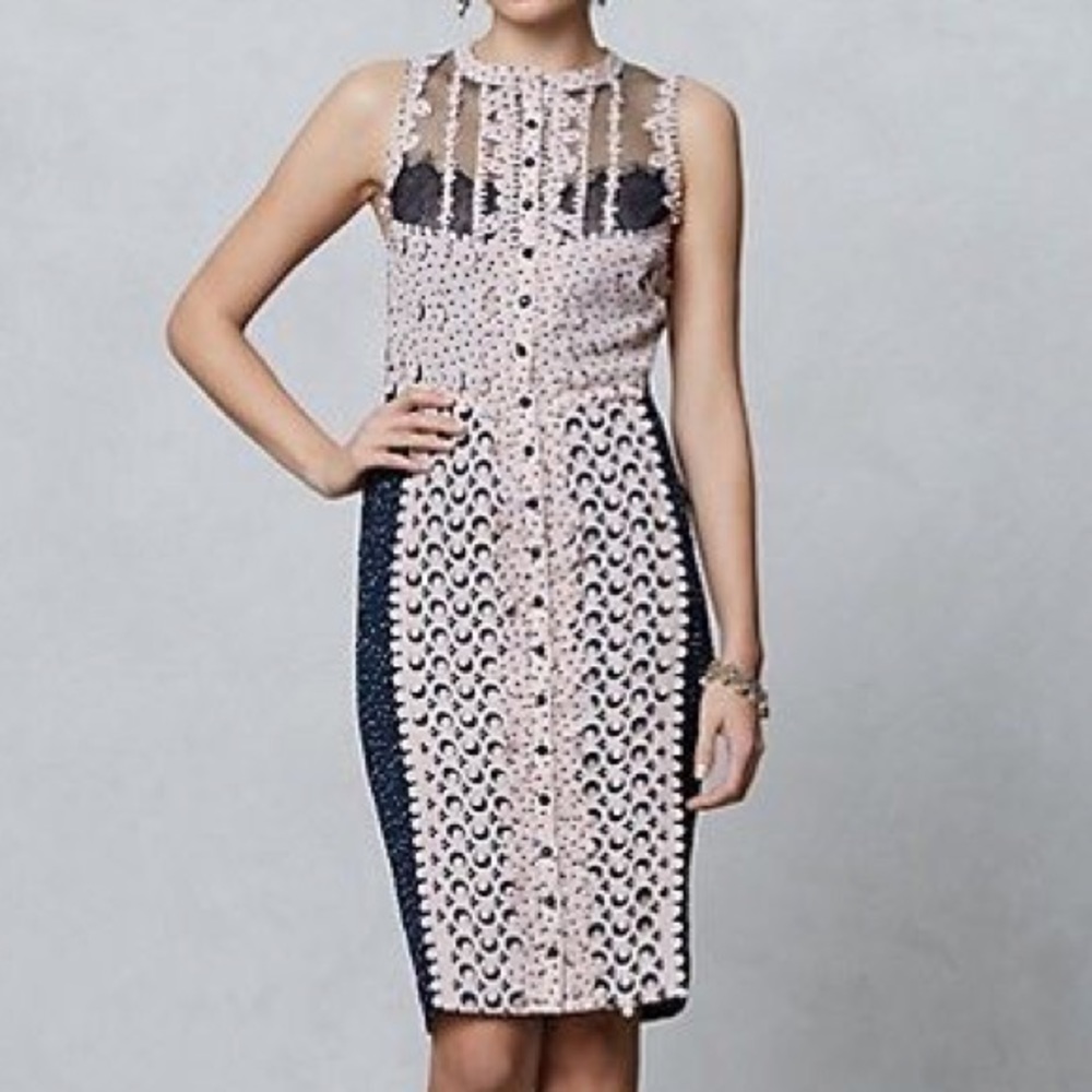 Anthropologie Byron Lars Lasercut Sheath Dress