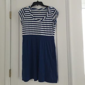 Old Navy Blue and White cap sleeve dress