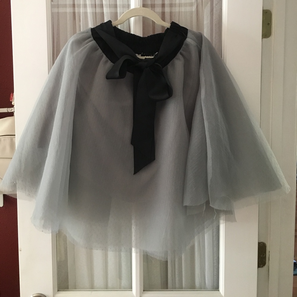 Tulle Skirt with Black Ribbon