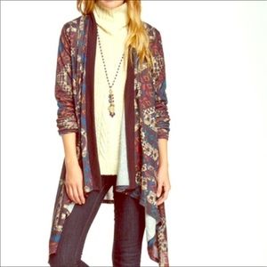 Liberty Love asymmetrical Aztec cardigan
