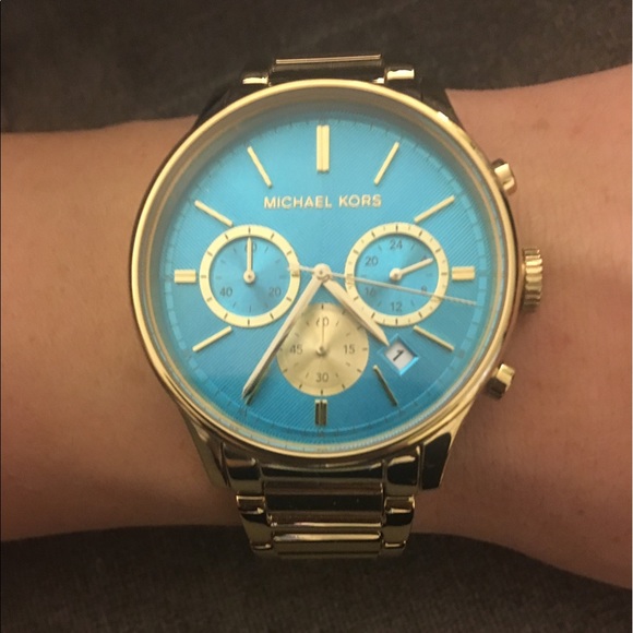 Michael Kors gold and turquoise watch - Picture 5 of 5
