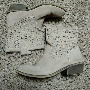 Tan Cutout Booties