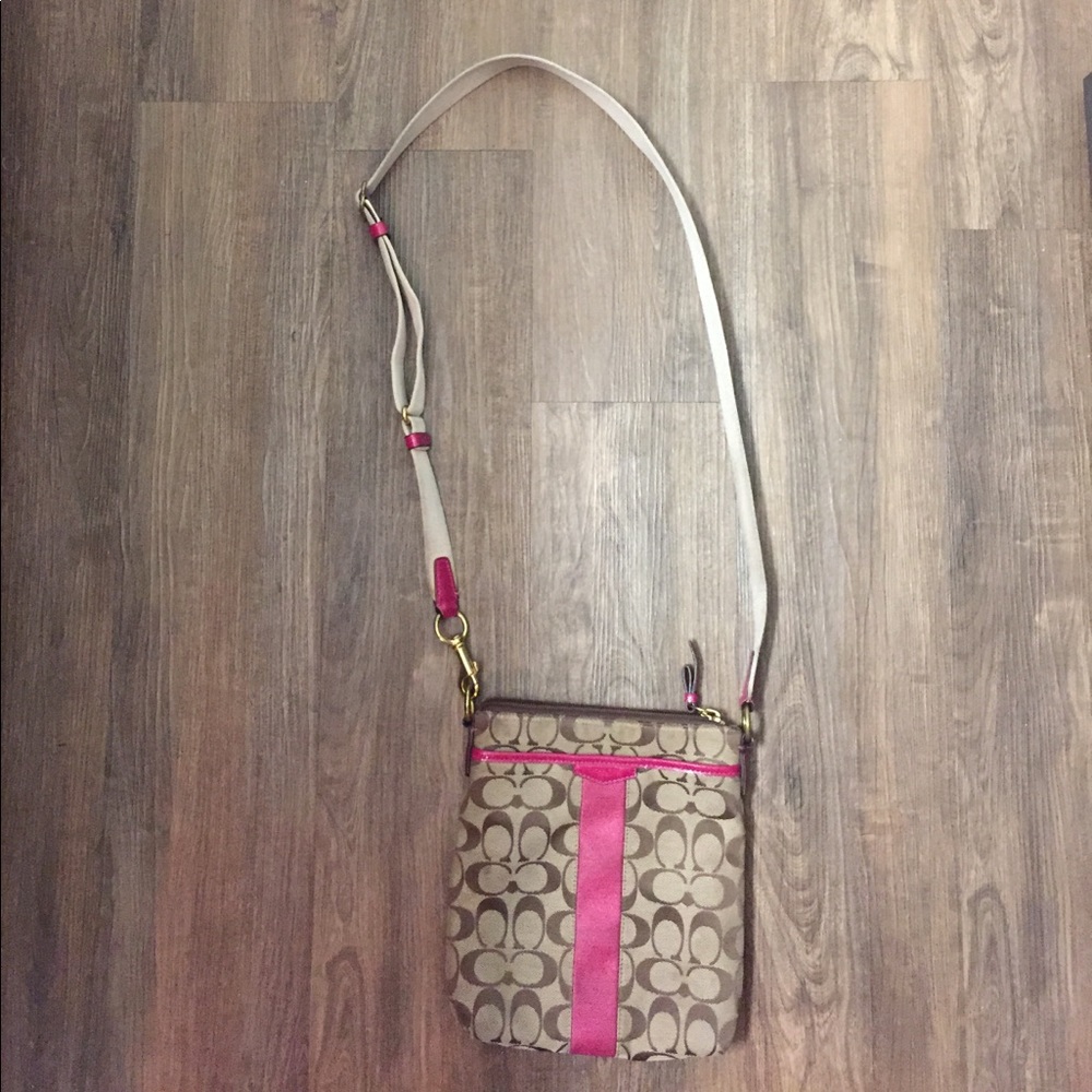 Coach Crossbody with pink