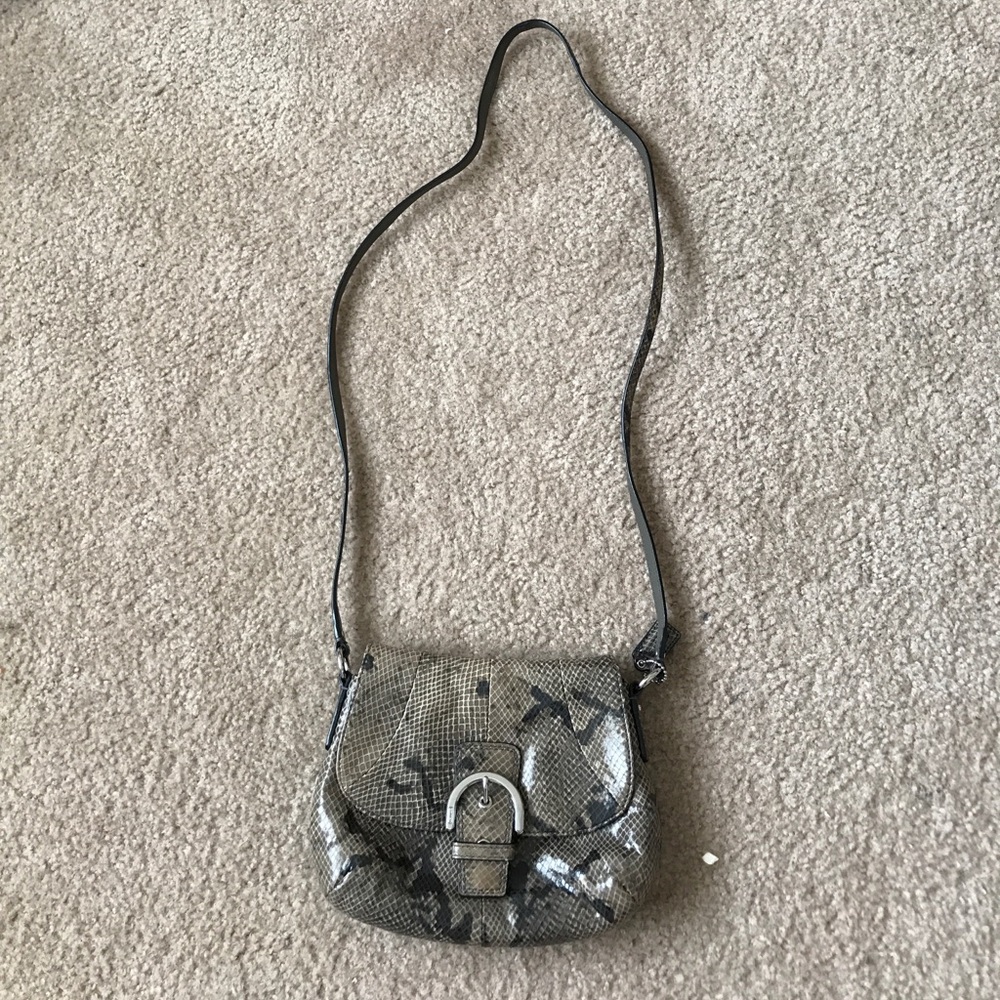 Over the shoulder coach snakeskin purse