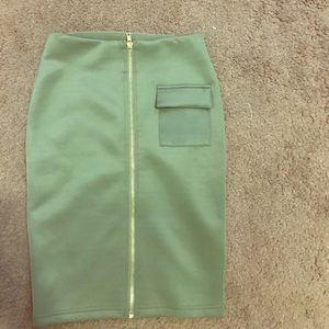 Green pencil skirt