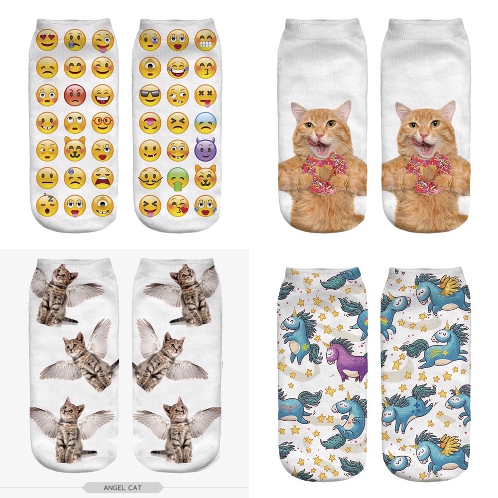 4 pairs of 3d Ankle socks