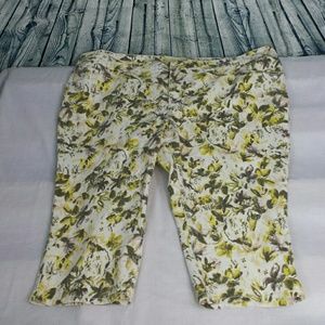 Lane Bryant Crop Floral Pants