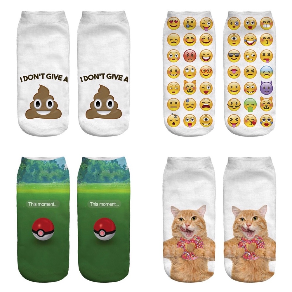 4 pairs of 3d socks