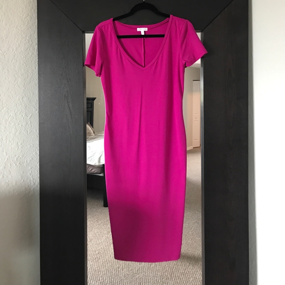 Leith size M hot pink dress .