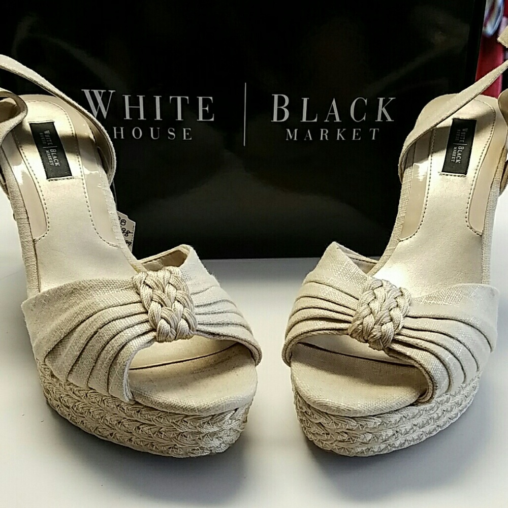 Wht House Blk Mkt Wedged Espadrille Sandal