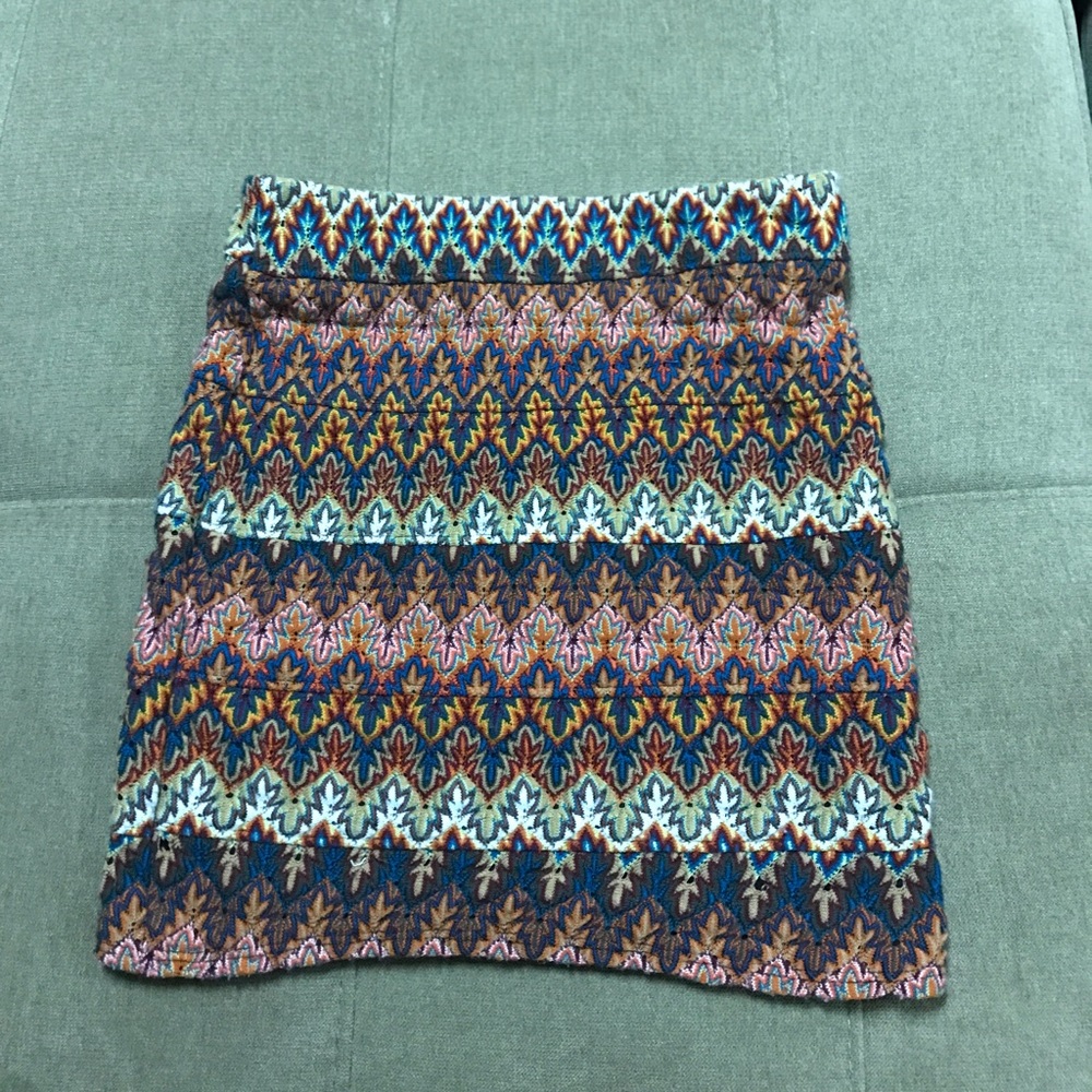 Multicolored mini skirt