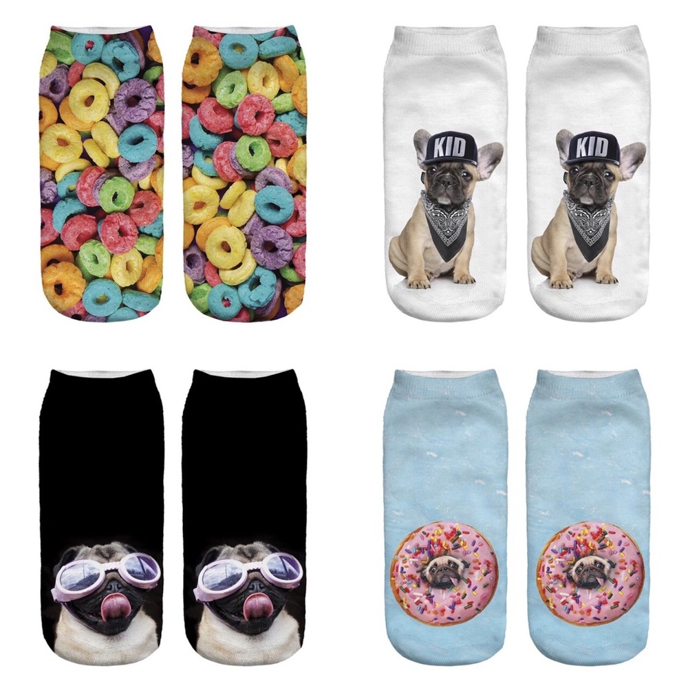 4 pairs of  3D Ankle socks