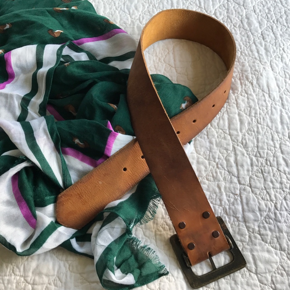 VTG 70's ✌🏻🌻💜 Leather Belt | Size Small