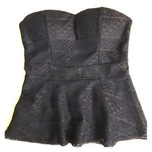 G by Guess Black Strapless Top Size XS