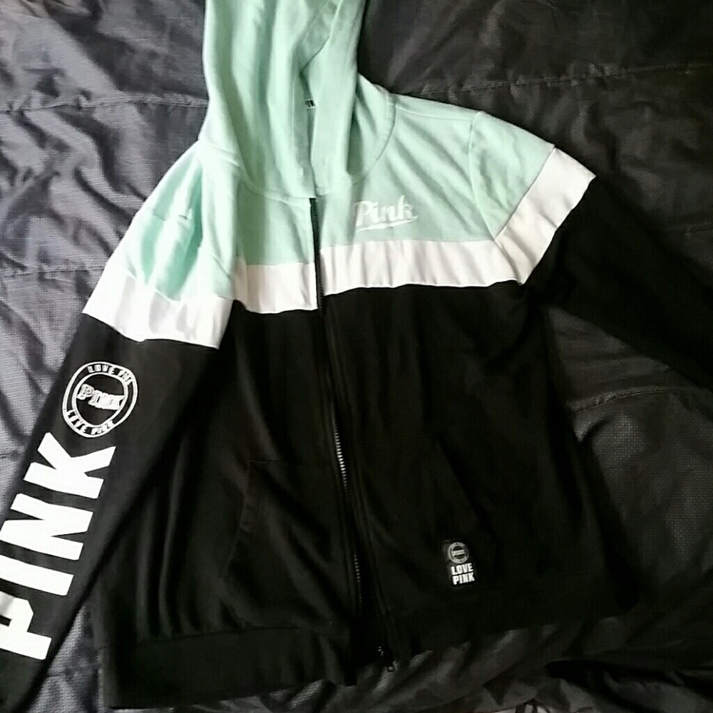 VICTORIA'S SECRET PINK ZIP UP HOODIE! EUC!