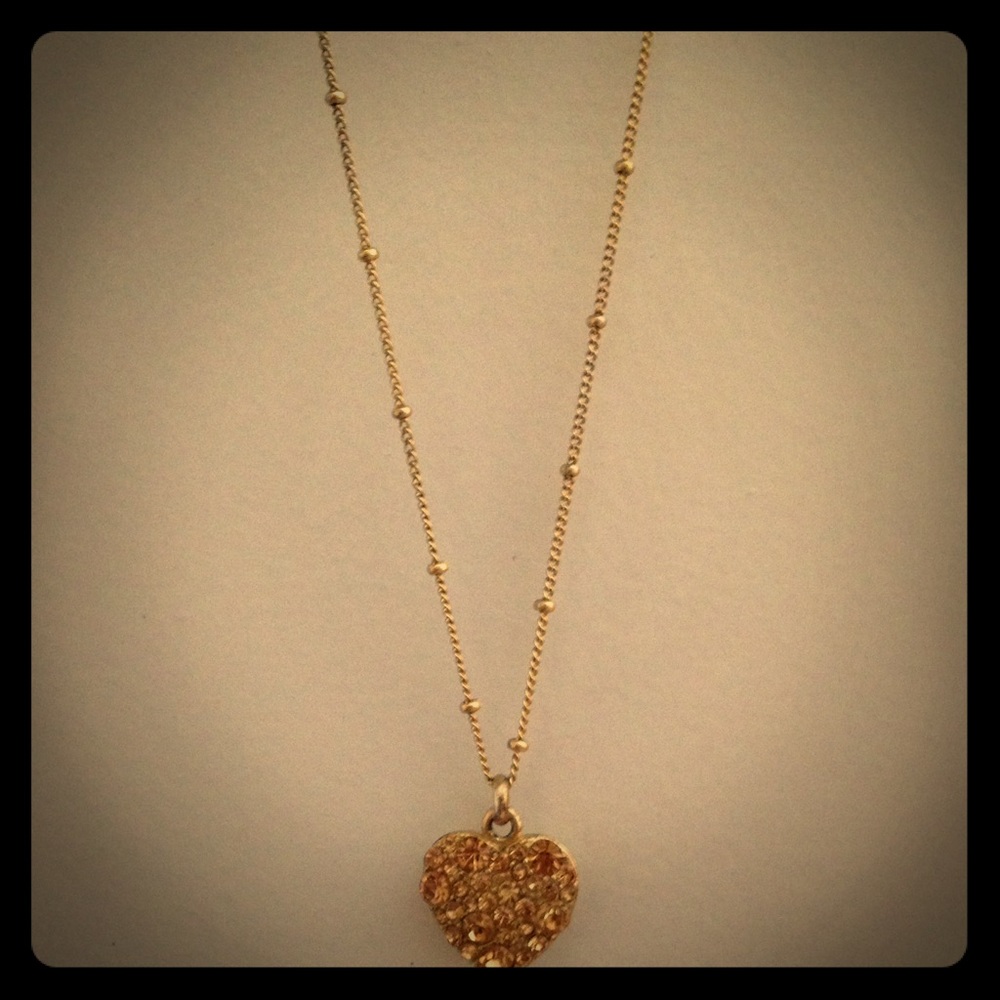 Rhinestone heart necklace