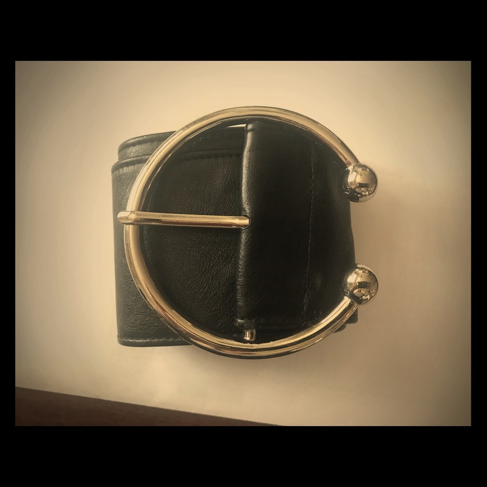 Aldo black leather belt