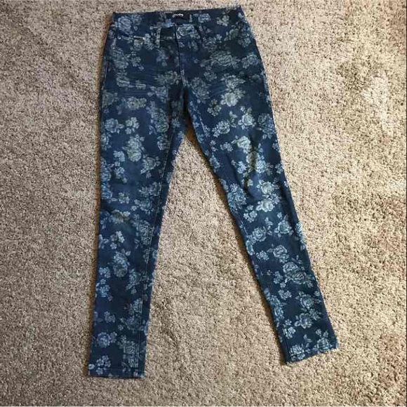 Rewash Floral Jeans Size 3/4 - Picture 2 of 3